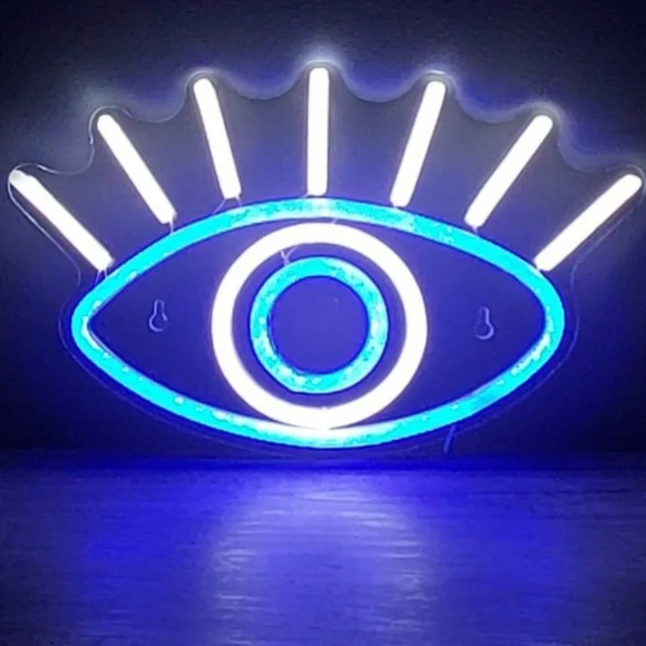 *1 DAY ONLY SALE!* Evil Eye Neon Light Lamp Wall Sign Art Home Decor Home Accent - Picture 6 of 7